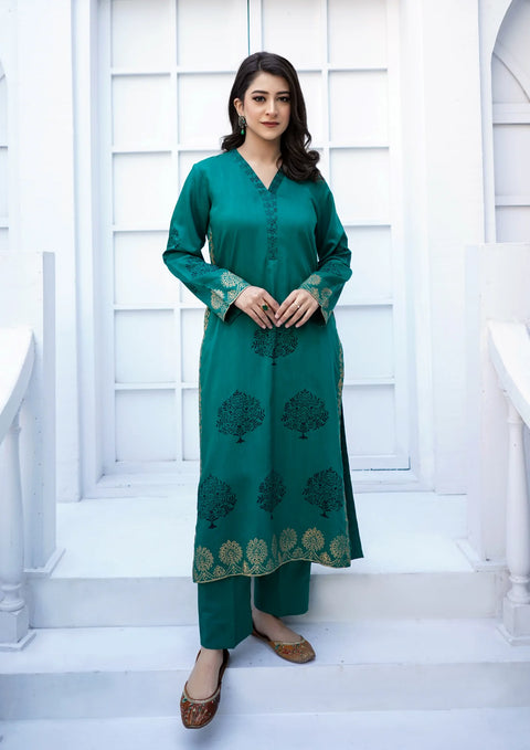 YoloPret - Stitched 2Pc Block Printed Silk Viscose JASHAN-S25-0020