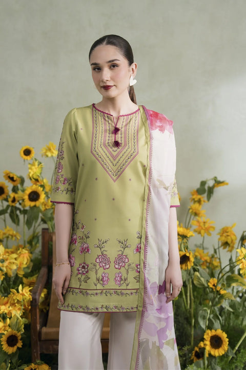 Jahaan - Solea Green Premium Soft Crepe Women Dress