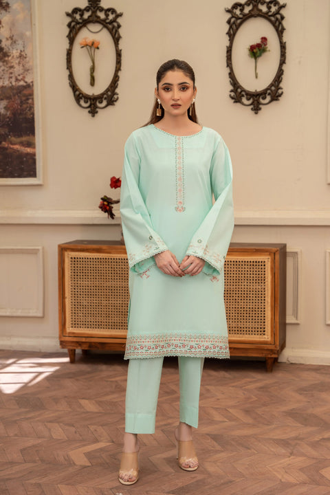 ANNARA BEGUM - Safira 2 PC Stitched Embroidered Lawn Semi Formal Wear