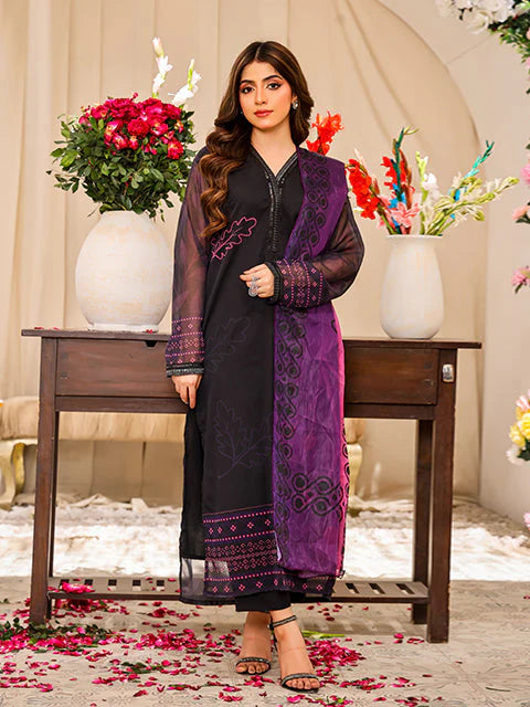Nazmina - Minuit Violet (FR-772) Stitched Formal Wear Dress
