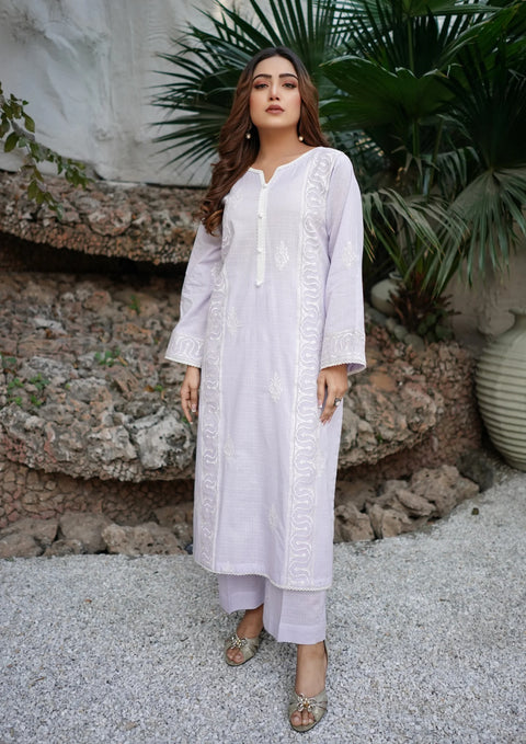 YoloPret - Stitched 2Pc Embroidered Check Lawn JASHAN