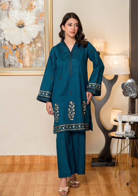 YoloPret - Stitched 2Pc Block Printed Infinity Lawn JASHAN-S25-0060