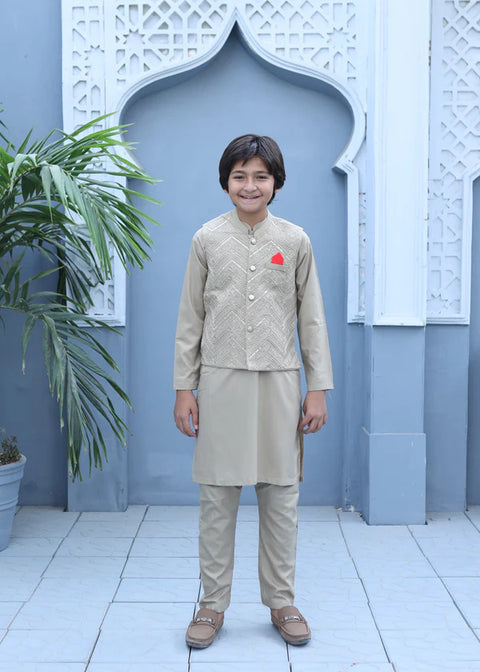 Beige Waistcoat Suit KC 080