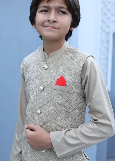 Beige Waistcoat Suit KC 080