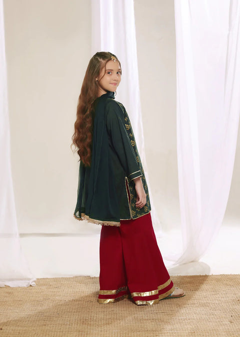 Dark Green and Red 3 Pc Girls