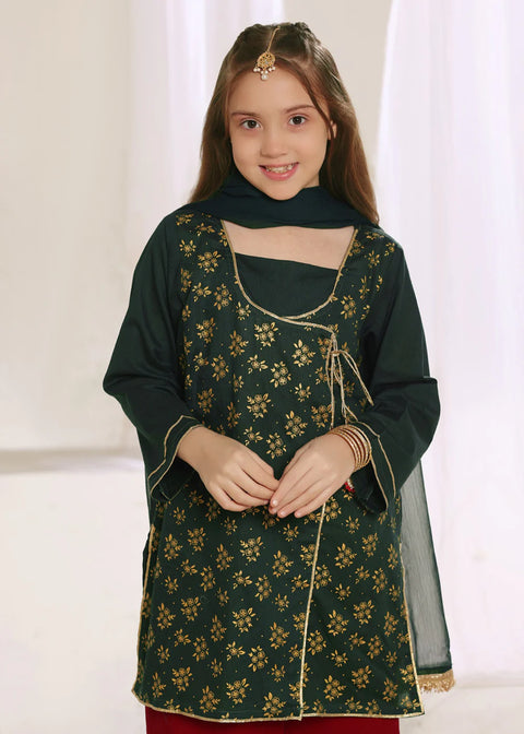 Dark Green and Red 3 Pc Girls