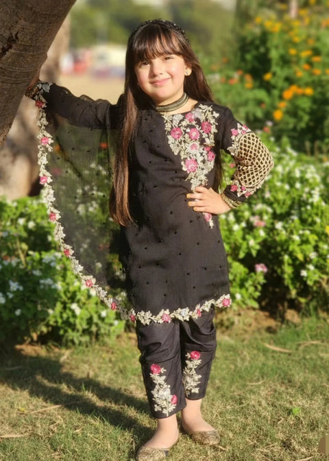Pearl Cape Dress - Black