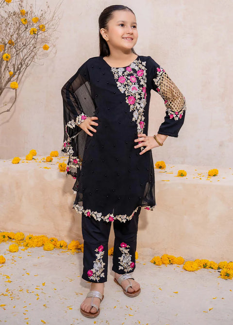 Pearl Cape Dress - Black