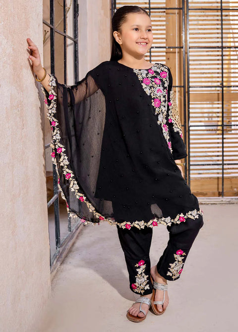 Pearl Cape Dress - Black