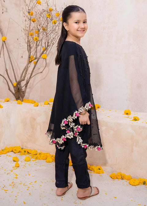 Pearl Cape Dress - Black