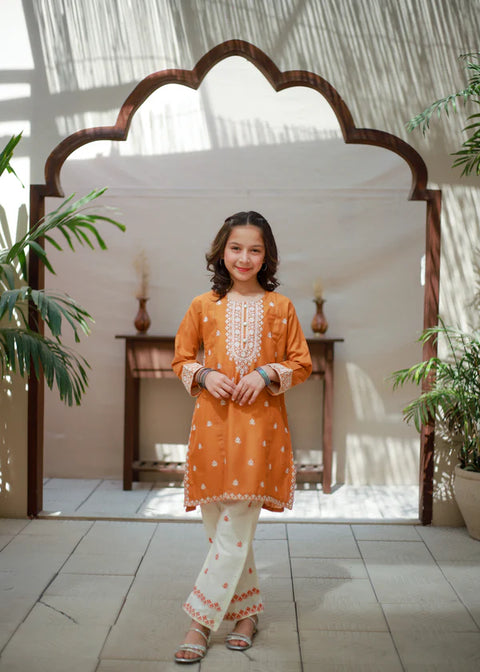 Butterscotch Orange Straight Shirt & Trouser KST 158
