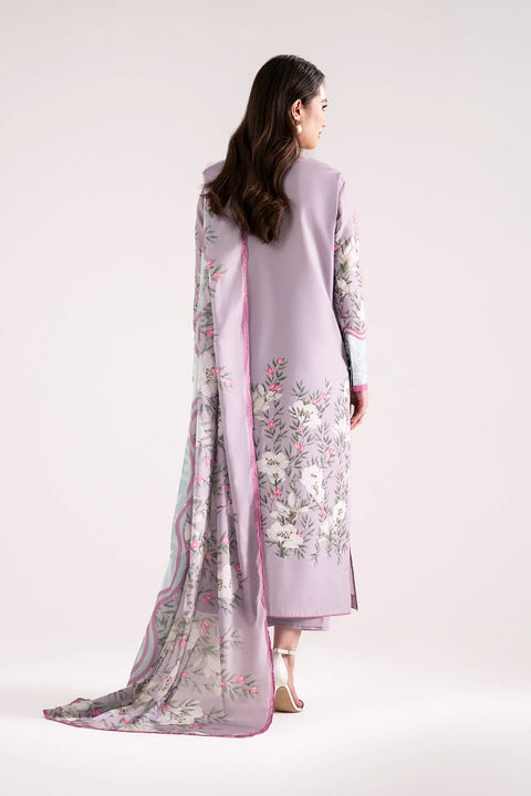 Jahaan - 3Pc Stitched Coralina Lilac Poly Silk