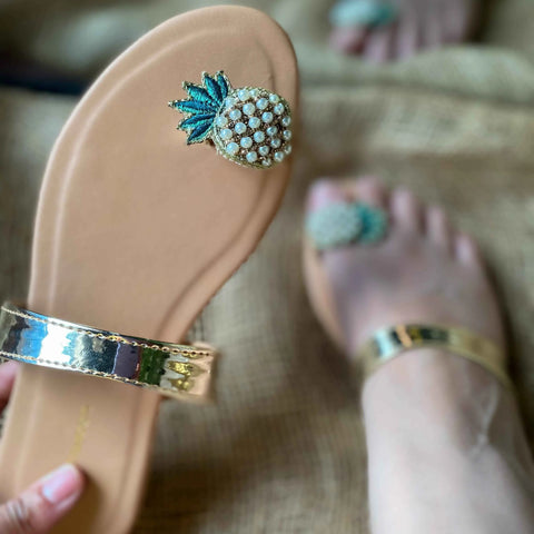 Jooti Shooti - Pineapple Stuck Slides Pakistani Shoe