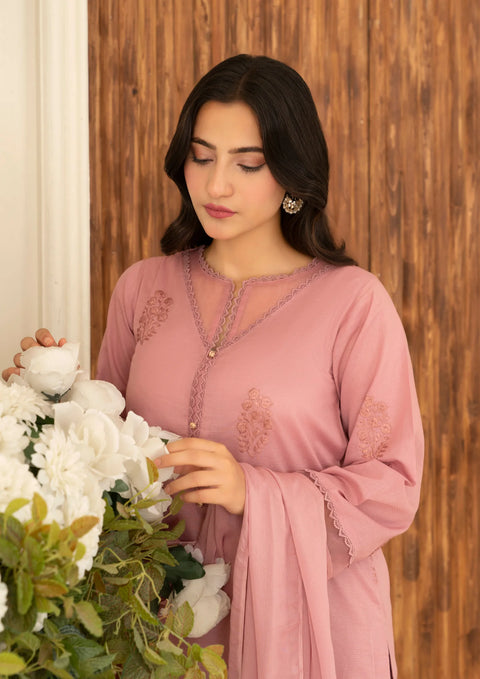 YoloPret - Stitched 3Pc Embroidered Lawn