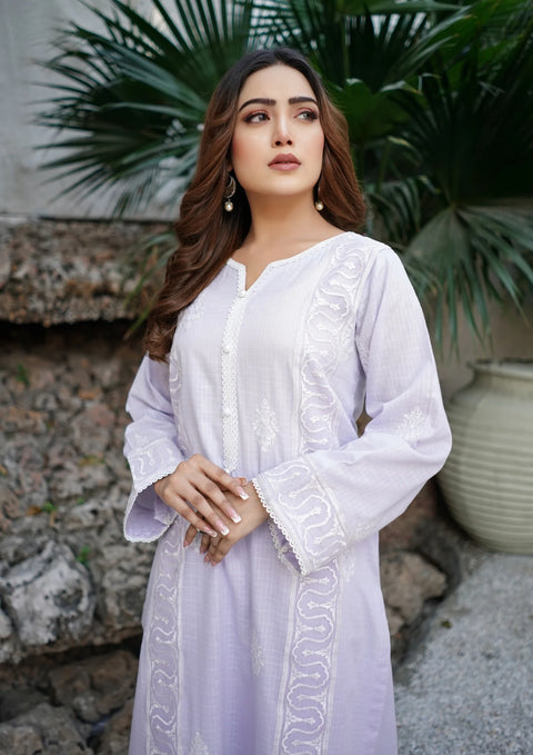 YoloPret - Stitched 2Pc Embroidered Check Lawn JASHAN