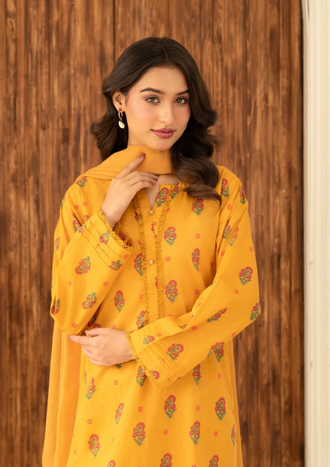 YoloPret - Stitched 3Pc Digital Print Lawn FATAH