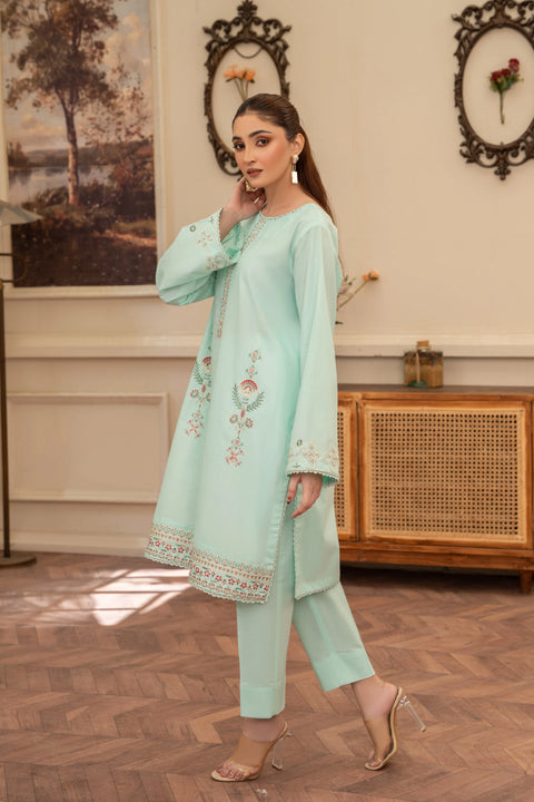 ANNARA BEGUM - Safira 2 PC Stitched Embroidered Lawn Semi Formal Wear