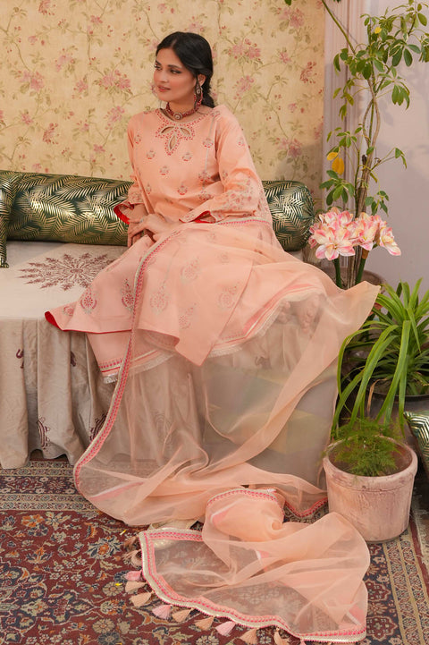 ANNARA BEGUM - Aabish 3 PC Unstitched/Stitched Embroidered Lawn Semi Formal Wear