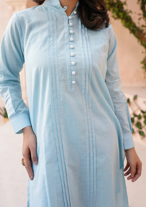 YoloPret - Stitched 2Pc Check Lawn JASHAN-S25-0009