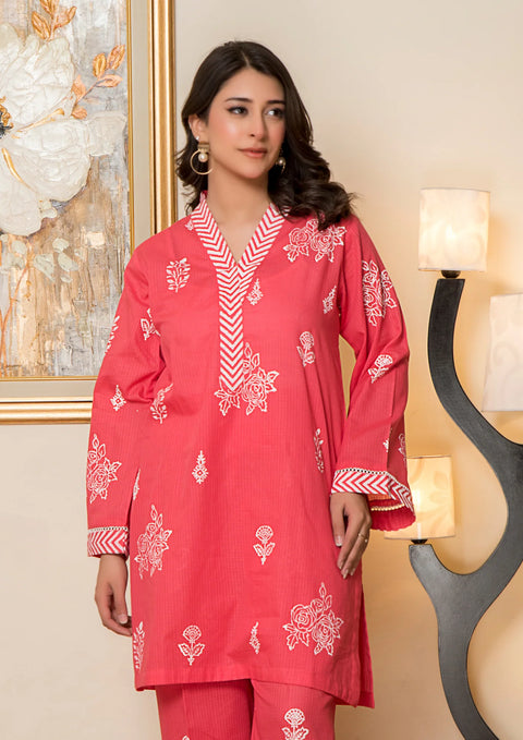 YoloPret - Stitched 2Pc Block Printed Infinity Lawn JASHAN-S25-0067