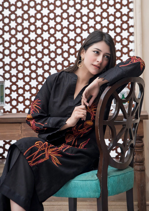 YoloPret - Stitched 2Pc Multi Embroidered Check Lawn JASHAN-S25-0058