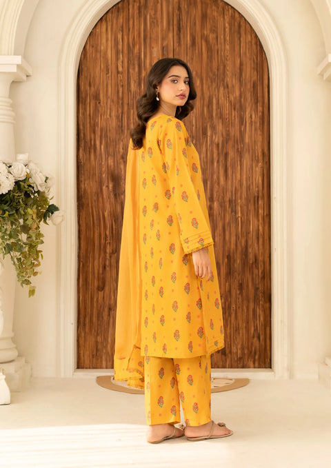 YoloPret - Stitched 3Pc Digital Print Lawn FATAH