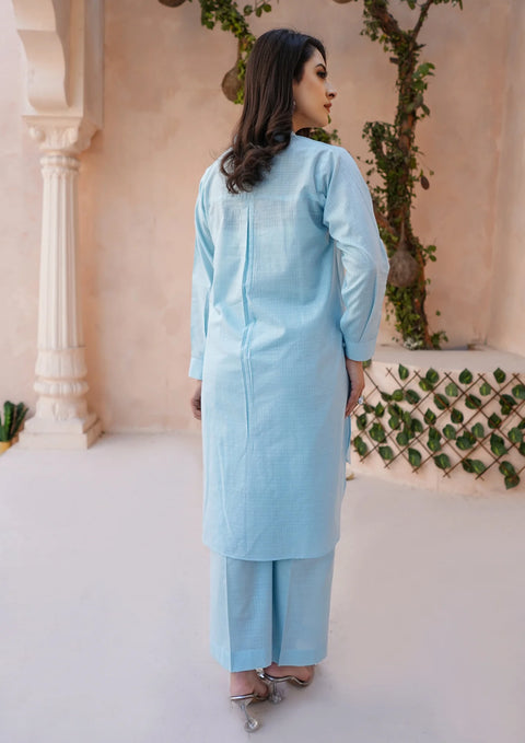YoloPret - Stitched 2Pc Check Lawn JASHAN-S25-0009