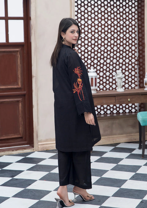 YoloPret - Stitched 2Pc Multi Embroidered Check Lawn JASHAN-S25-0058