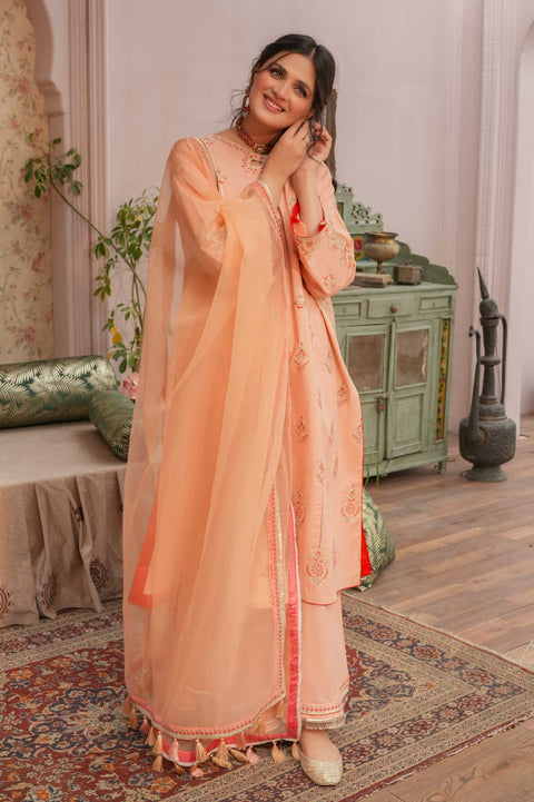 ANNARA BEGUM - Aabish 3 PC Unstitched/Stitched Embroidered Lawn Semi Formal Wear