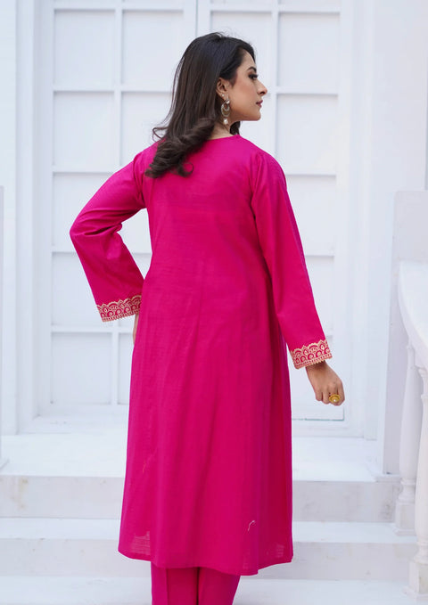 Stitched 2Pc Embroidered Infinity Lawn Angrakh Frock JASHAN