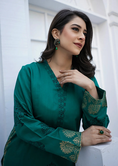 YoloPret - Stitched 2Pc Block Printed Silk Viscose JASHAN-S25-0020