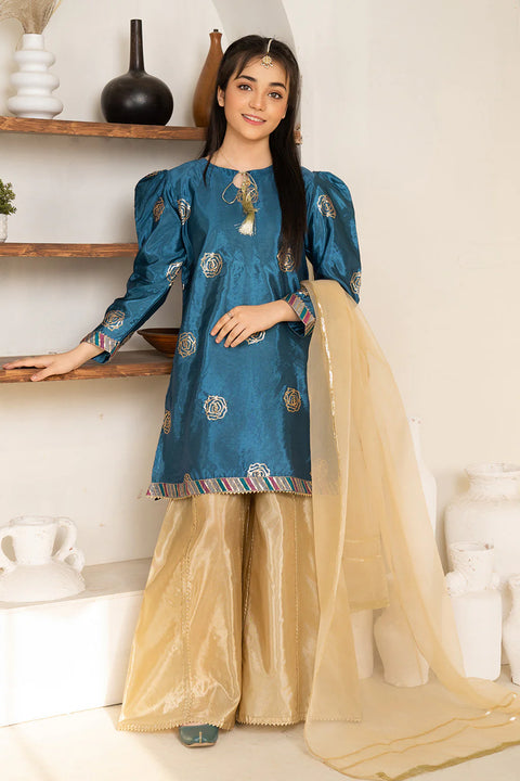 Daisy Outfit - Zahra 2 PC Embroidered Zinc Katan Silk Festive/Party Wear