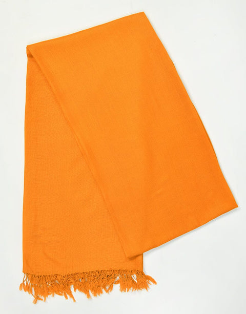 KHAS STORES - Plain Wool Shawl-Mustard