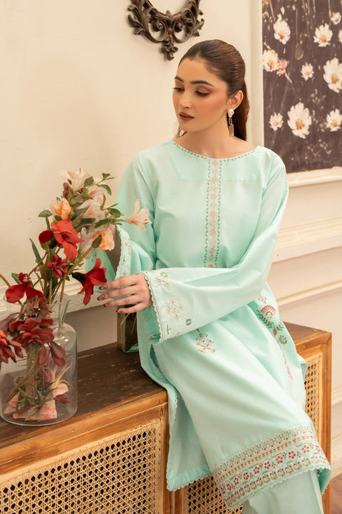 ANNARA BEGUM - Safira 2 PC Stitched Embroidered Lawn Semi Formal Wear
