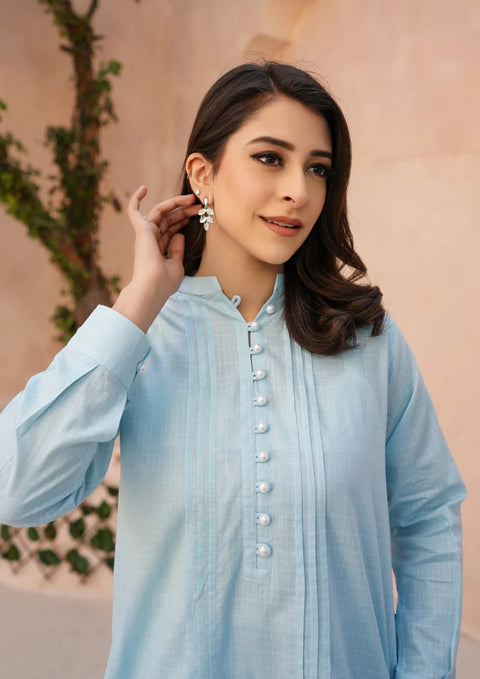 YoloPret - Stitched 2Pc Check Lawn JASHAN-S25-0009