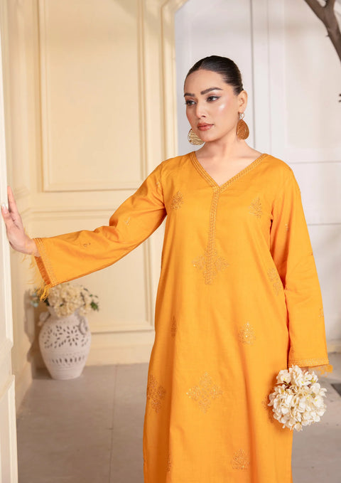 YoloPret - Stitched 2Pc Sequins Embroidered Cotton Lawn JASHAN-S25-0070
