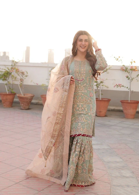 Mahi 8 - Designer Printed/Embroidered Suit