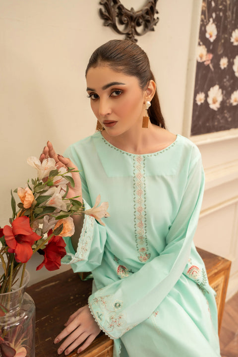 ANNARA BEGUM - Safira 2 PC Stitched Embroidered Lawn Semi Formal Wear
