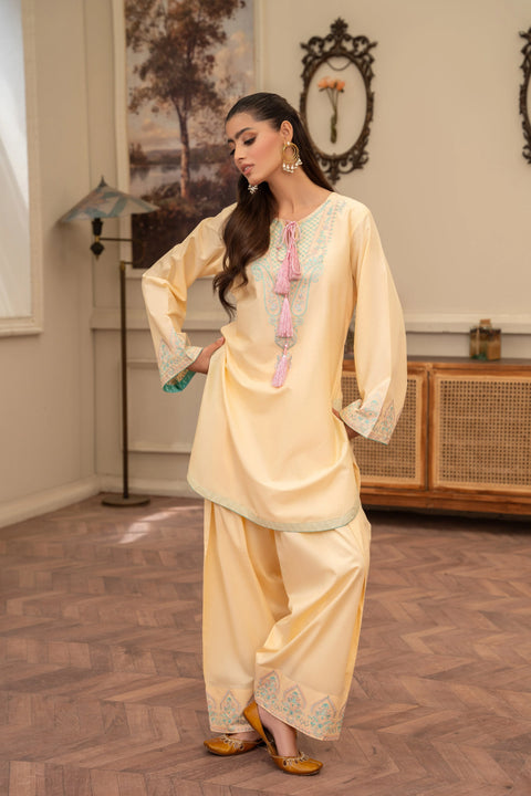 ANNARA BEGUM - Haneen 2 PC Stitched Embroidered Lawn Semi Formal Wear