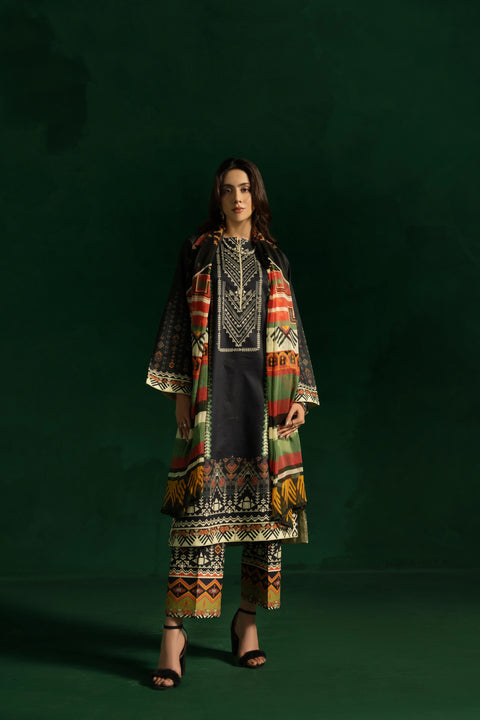 TUSHAAK - Retro Bella 3PC Stitched Casual Wear Dress