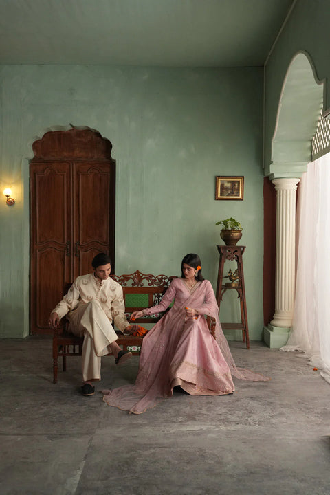 Jahaan - 3 PC Gul-mohar Semi Formal Dress