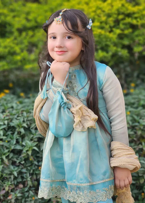 Girls Blue Maysuri Frock | 9025