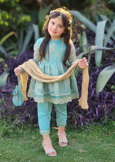 Girls Blue Maysuri Frock | 9025