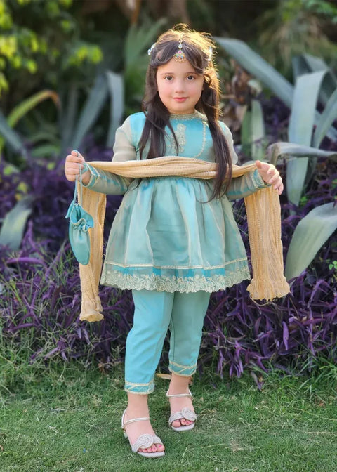 Girls Blue Maysuri Frock | 9025