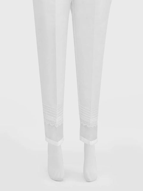 Women White Silk Blend Trouser - Owcp - 2208029 - 1