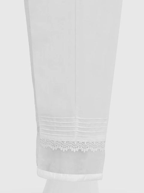Women White Silk Blend Trouser - Owcp - 2208029 - 1