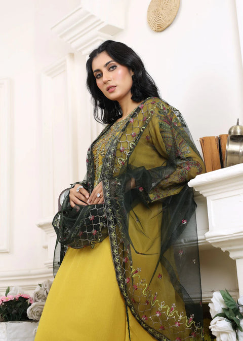 GILDED GARDEN - 3 PIECE CHIFFON