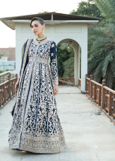 Zanoon - Silver Gharara Set