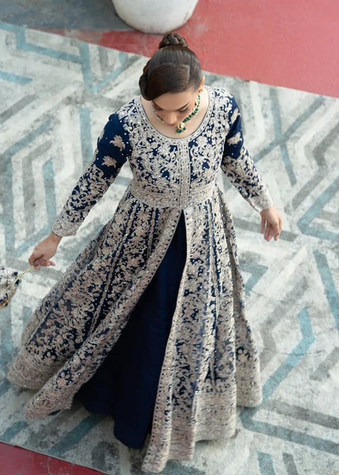 Zanoon - Silver Gharara Set