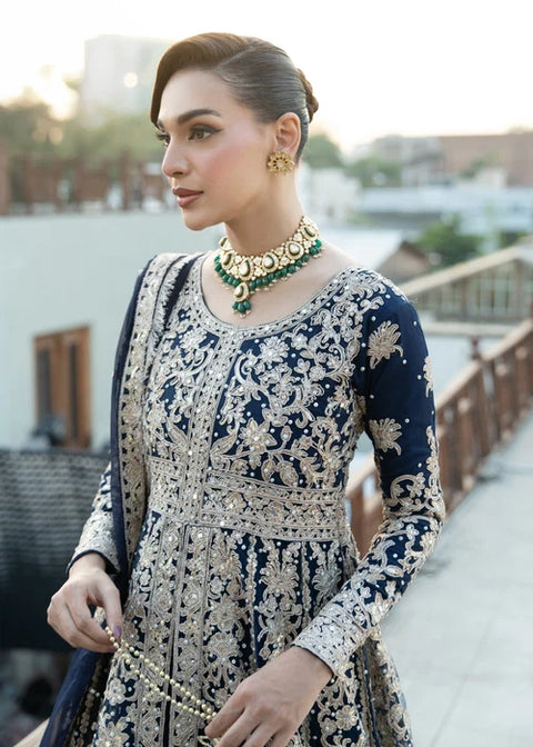Zanoon - Silver Gharara Set